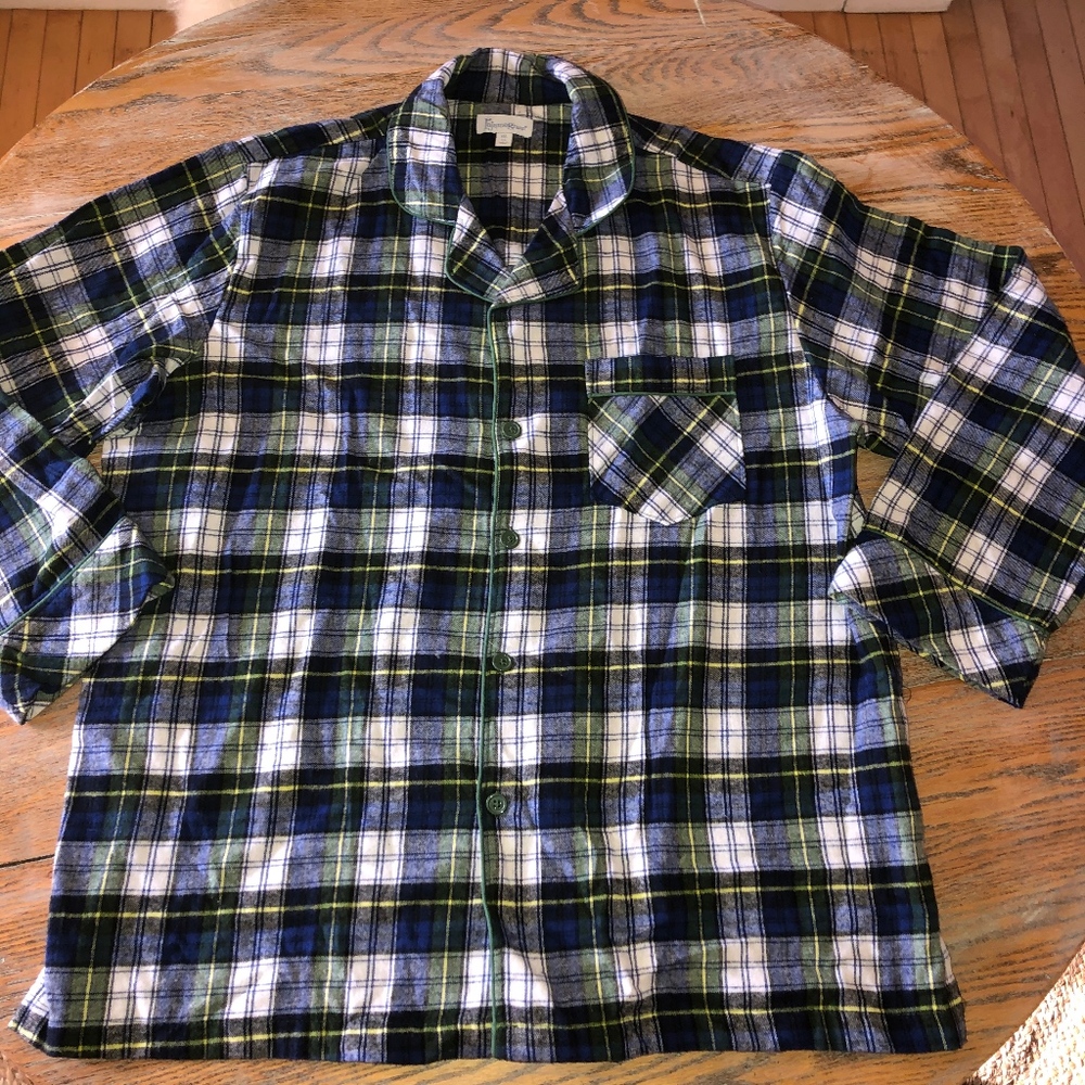 PAJAMAGRAM plaid flannel pj top/HIS/L